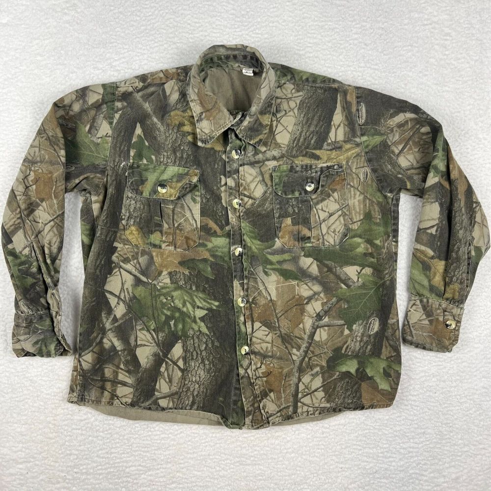 Vtg Cabelas Shirt Men's Small Camouflage Hunting Button-Up Realtree Outdoor Gear